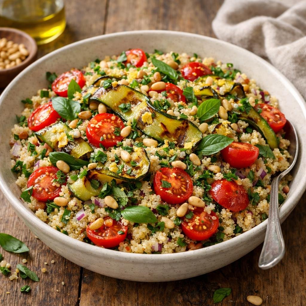 Taboulé quinoa courgette