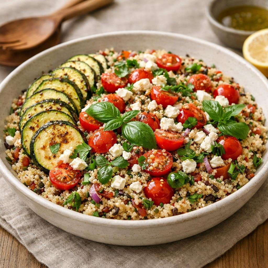 Taboulé quinoa courgette