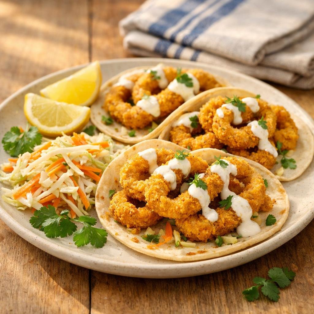 Tacos calamars Curry Oriental
