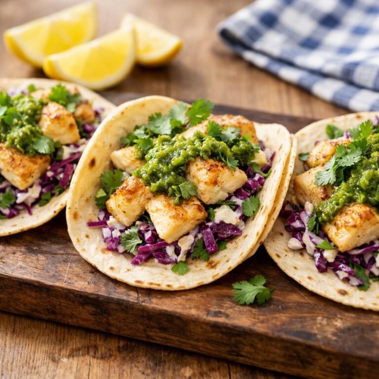 tacos de poisson mariné