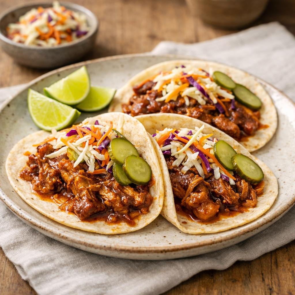Tacos de porc effiloché