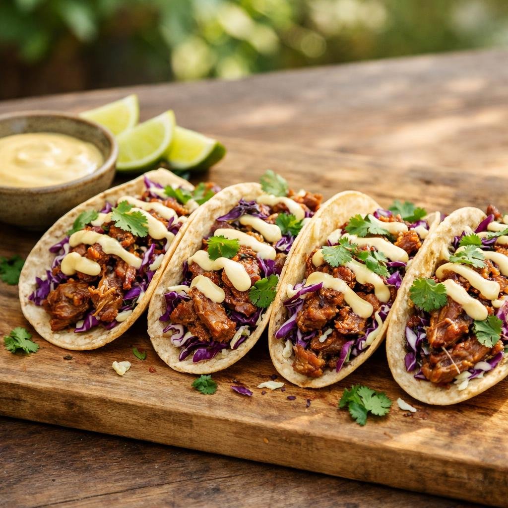 Tacos de porc effiloché