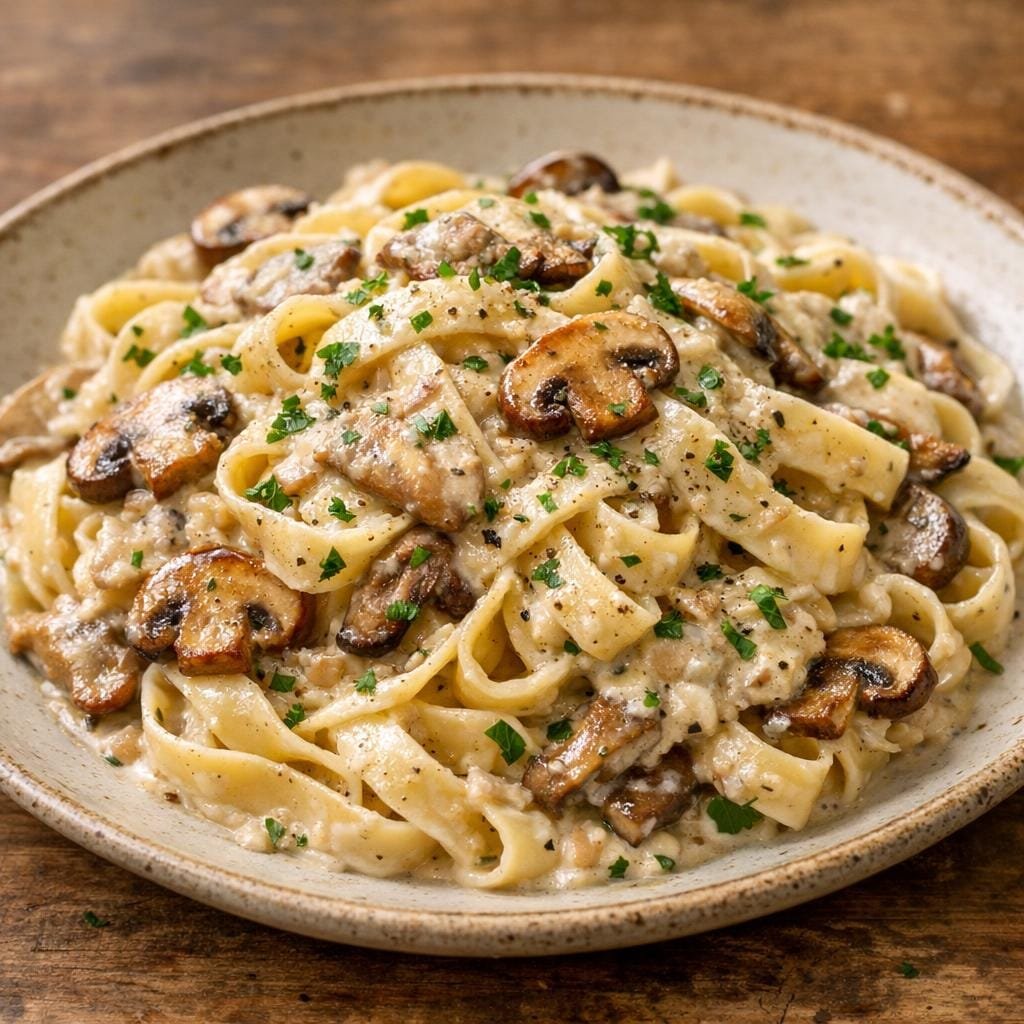 tagliatelles aux champignons