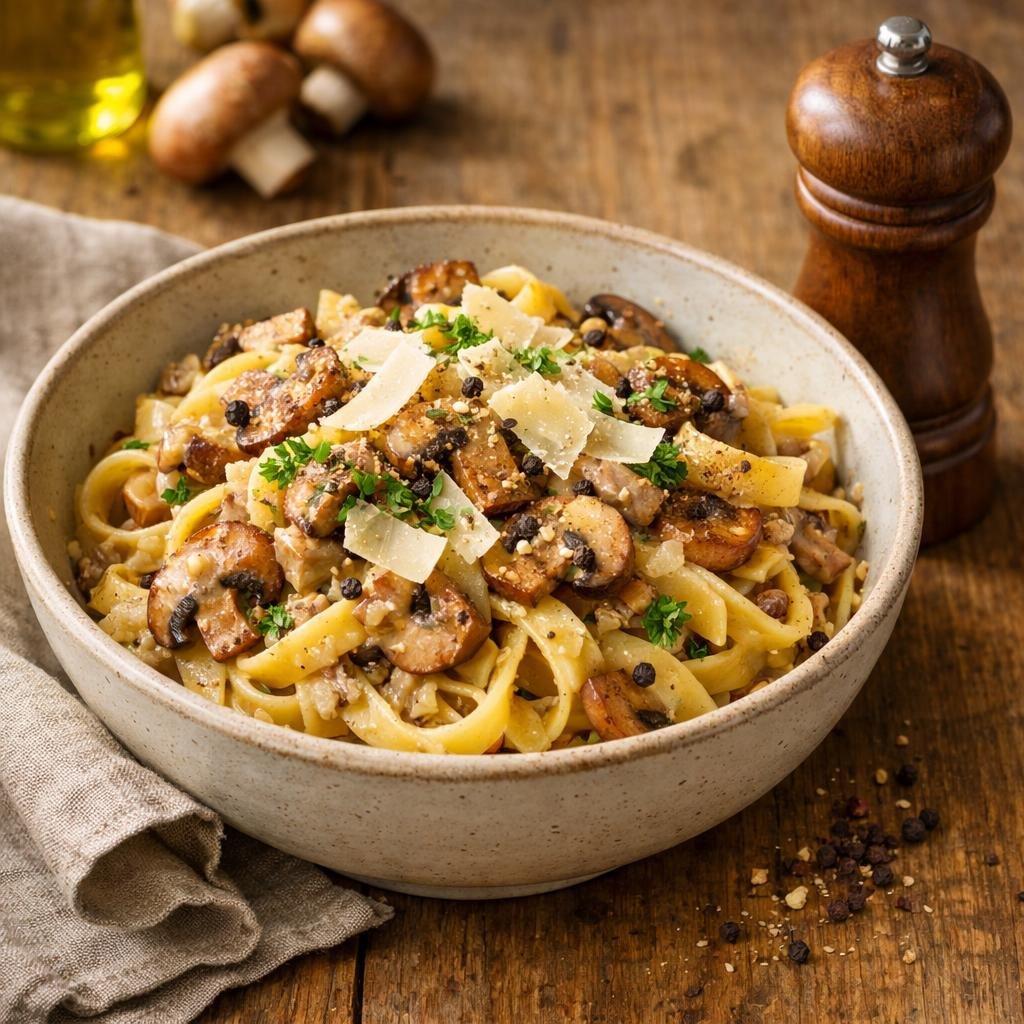 Tagliatelles aux champignons
