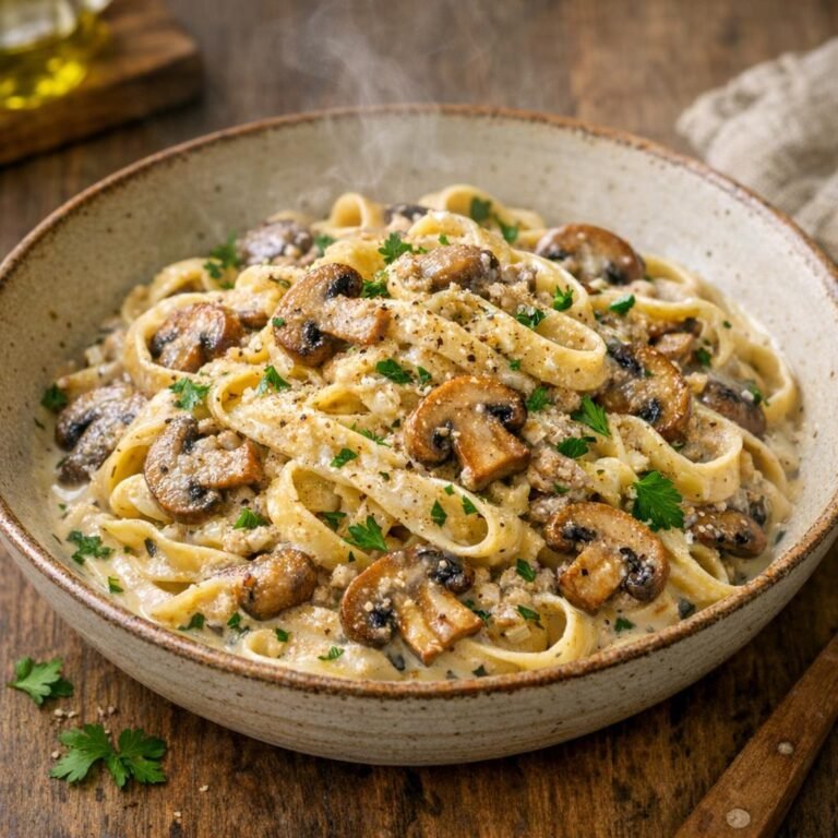 tagliatelles aux champignons