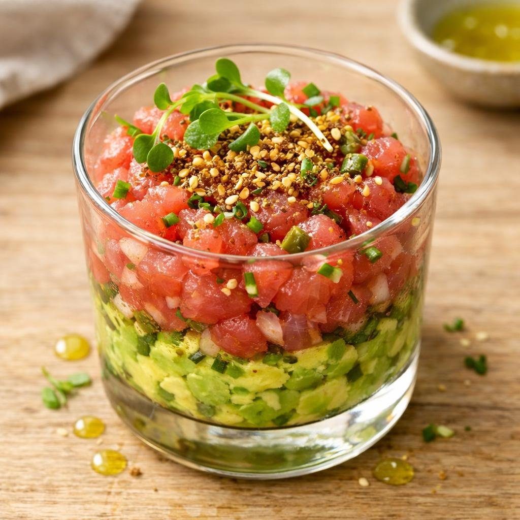 Tartare de thon au zaatar