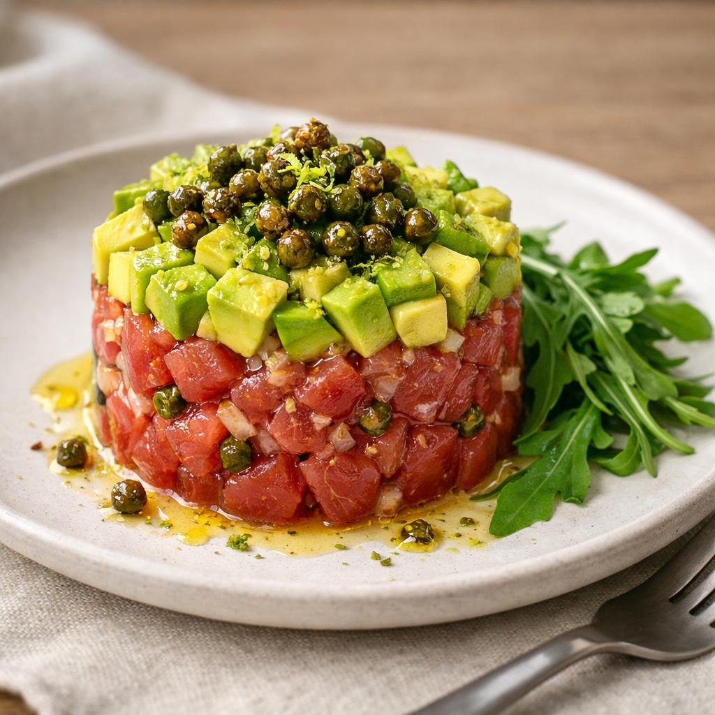 Tartare de thon poivre vert