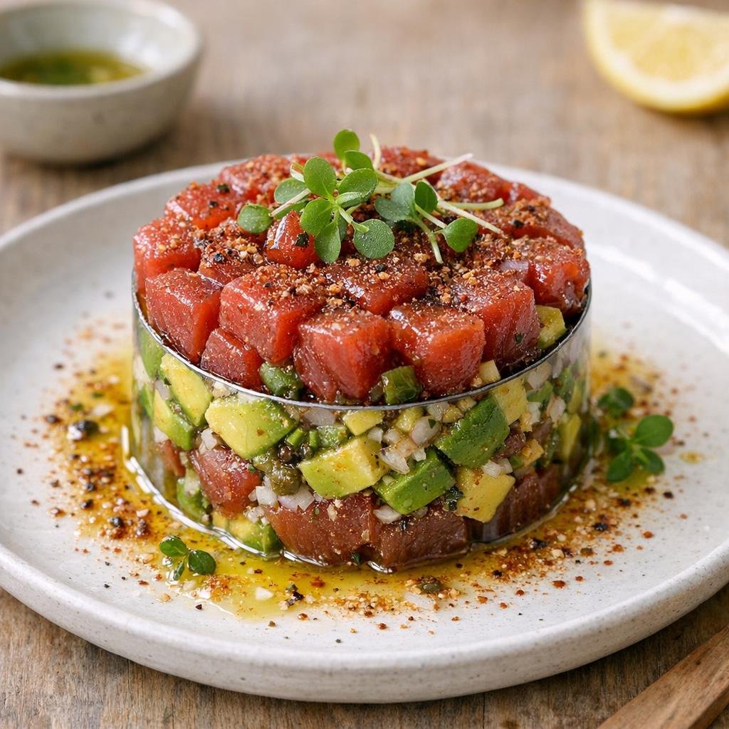 Tartare de thon avocat