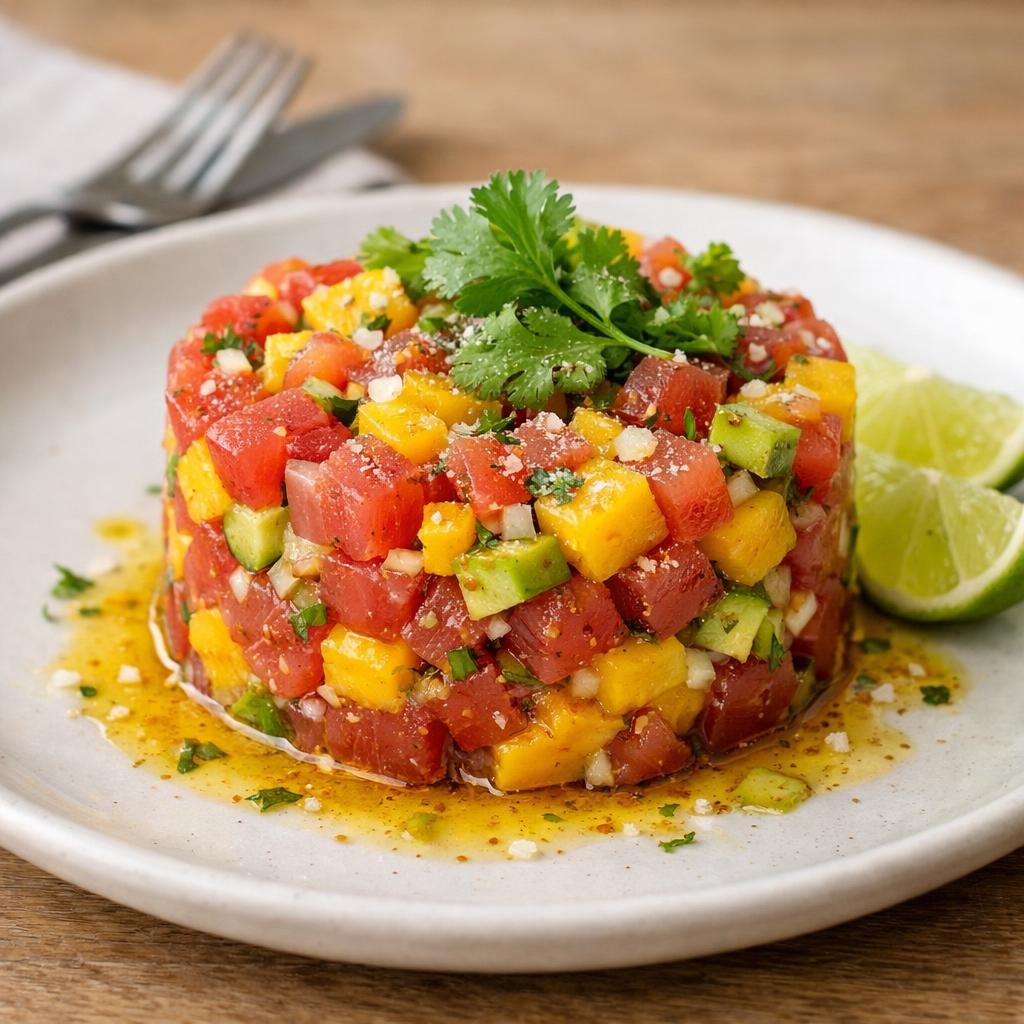 tartare thon mangue