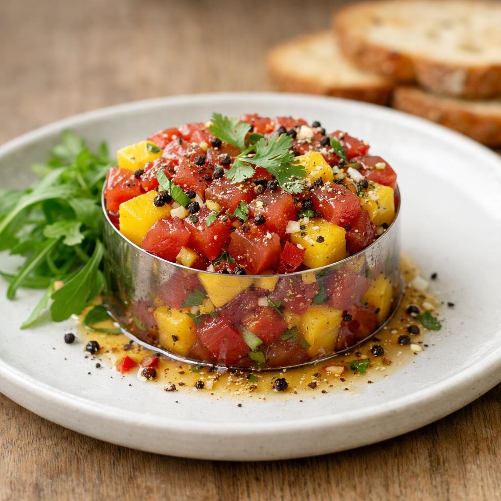 Tartare de thon mangue
