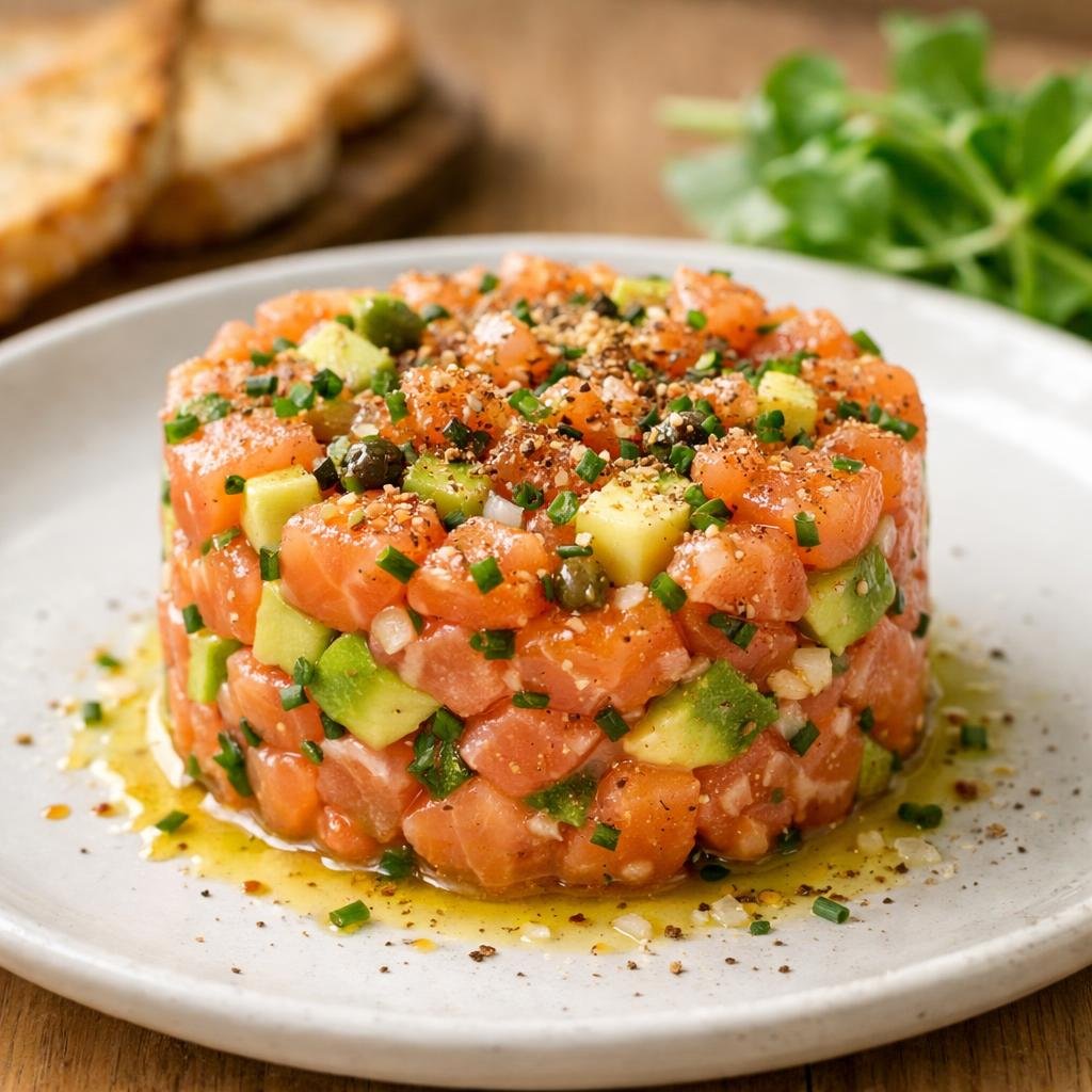 Tartare saumon pomme