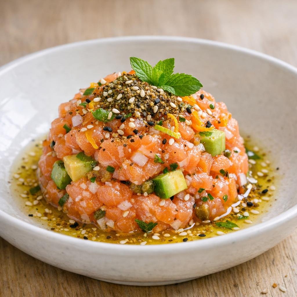 Tartare saumon zaatar