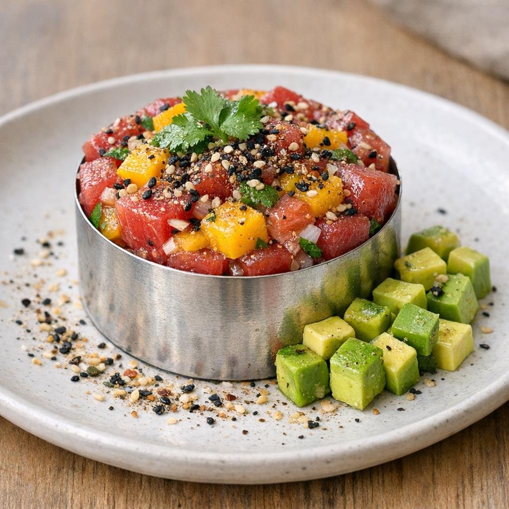 Tartare thon mangue