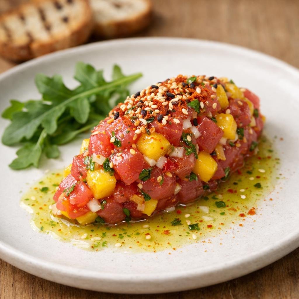 Tartare thon mangue