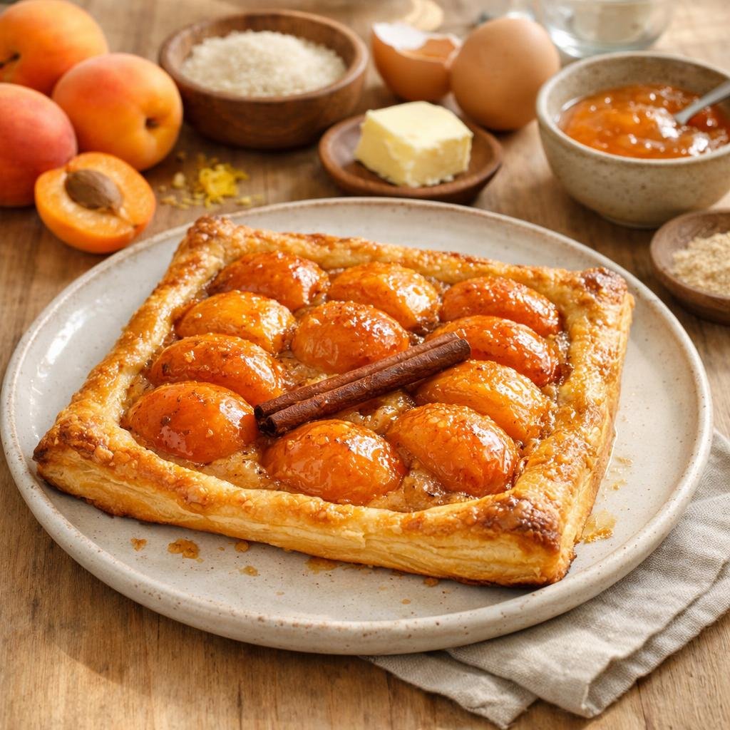 Tarte fine abricot cannelle