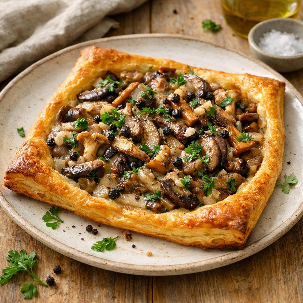 Tarte fine champignons