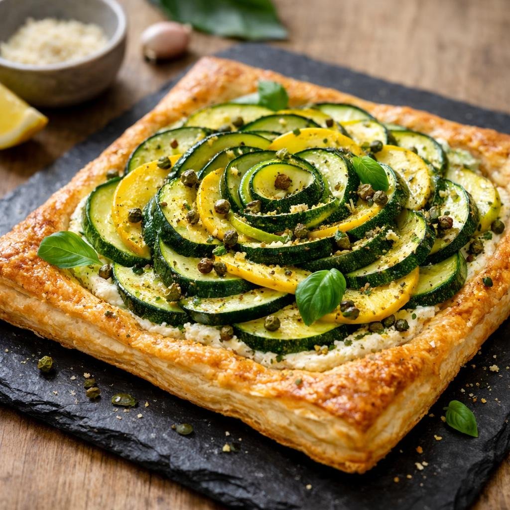 tarte fine courgette ricotta