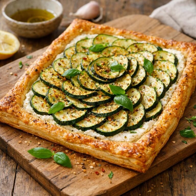 Tarte fine courgette ricotta