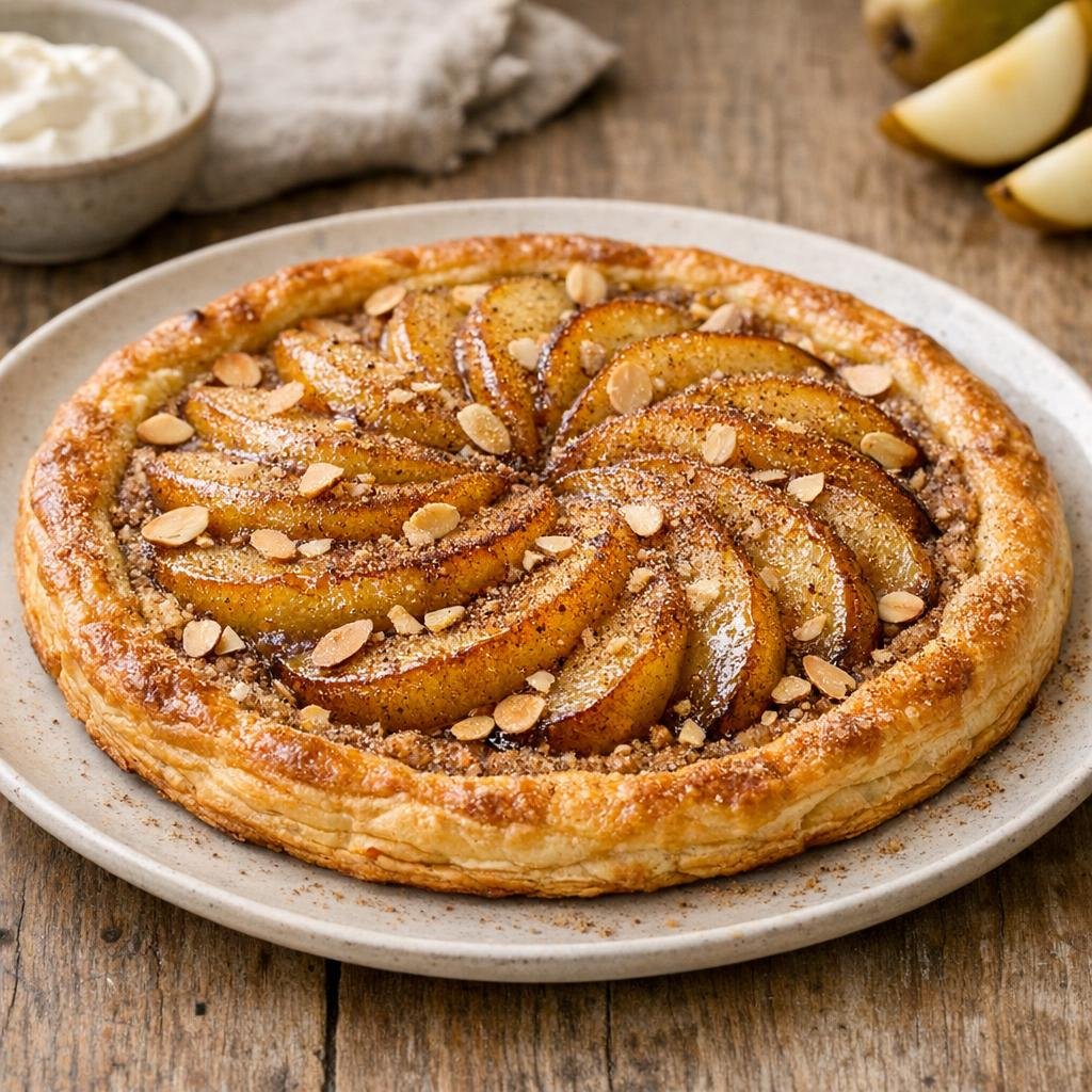 Tarte fine poires tonka