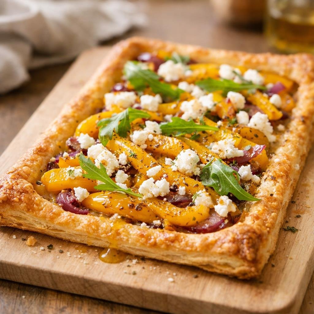 tarte fine poivron jaune