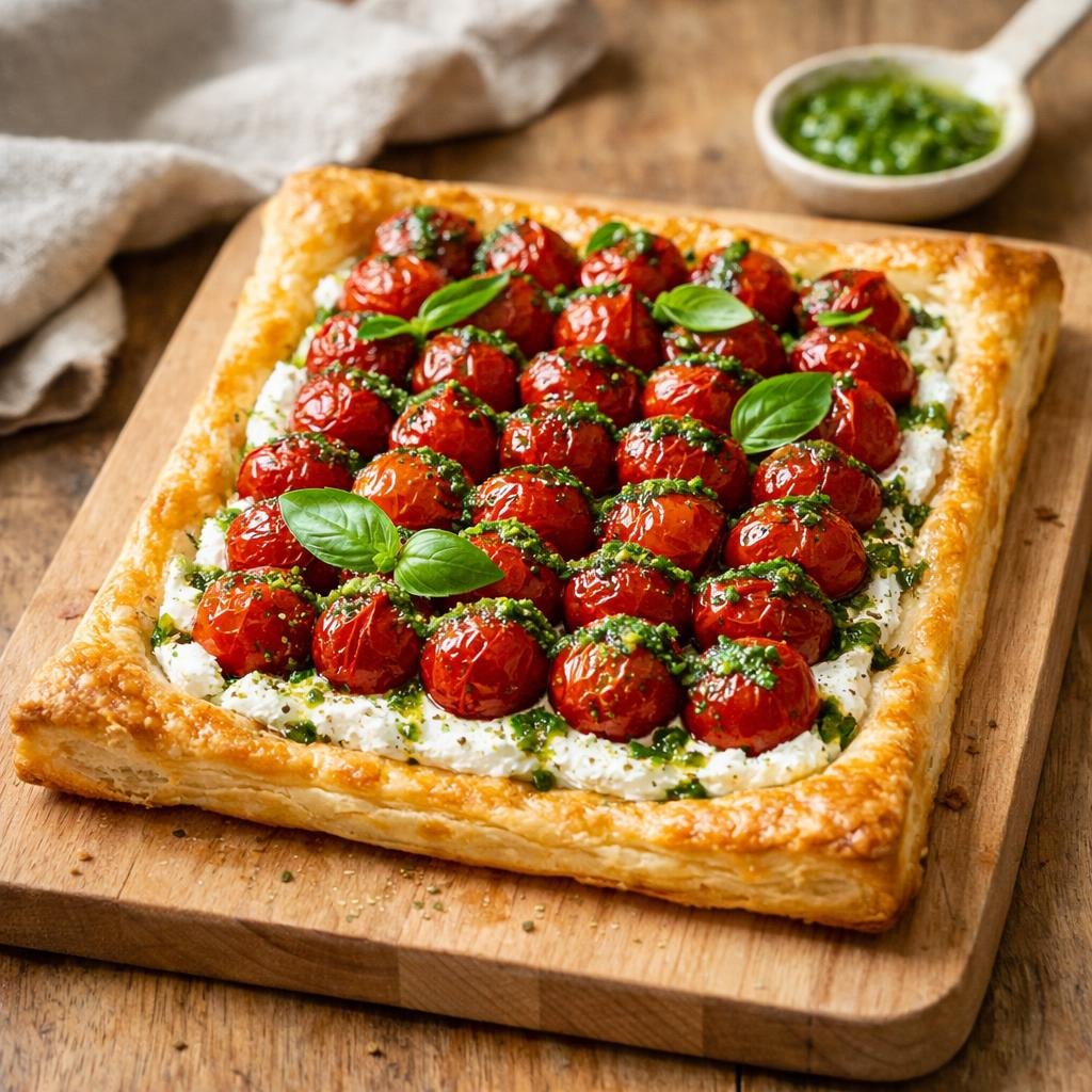 Tarte fine tomates cerises