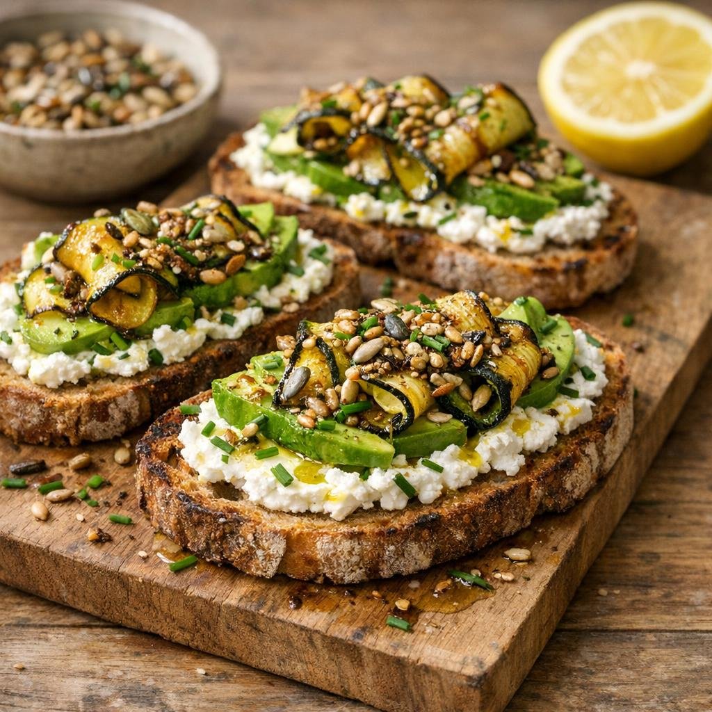 Tartine avocat ricotta
