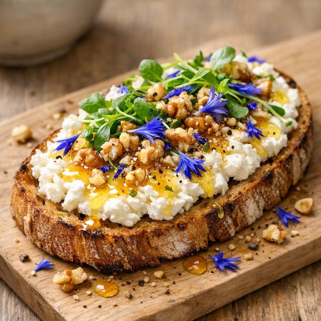 tartine chèvre bleuet