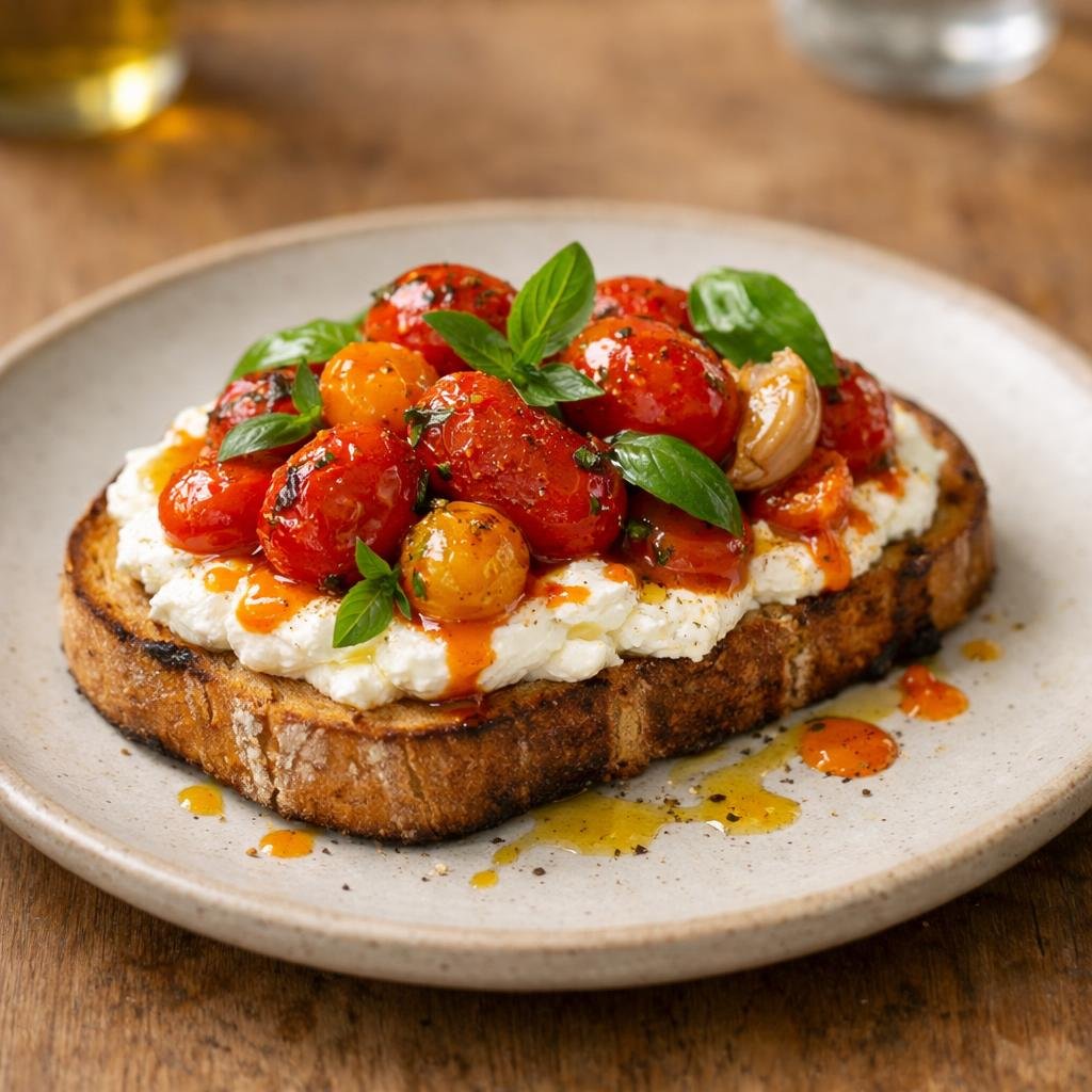Tartine tomates rôties