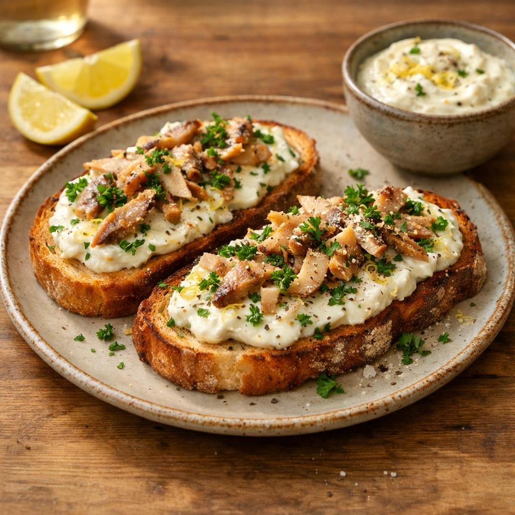 tartine maquereau fumé