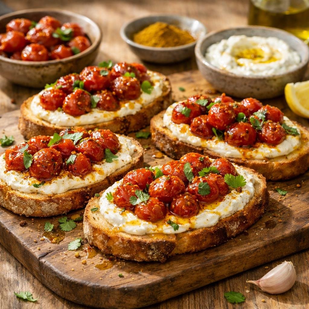 Tartines au Curry de Madras
