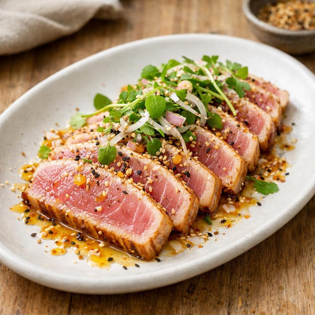 Tataki de thon aux agrumes