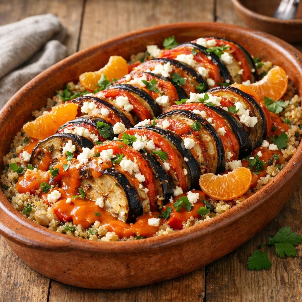 Tian d'aubergines piquant