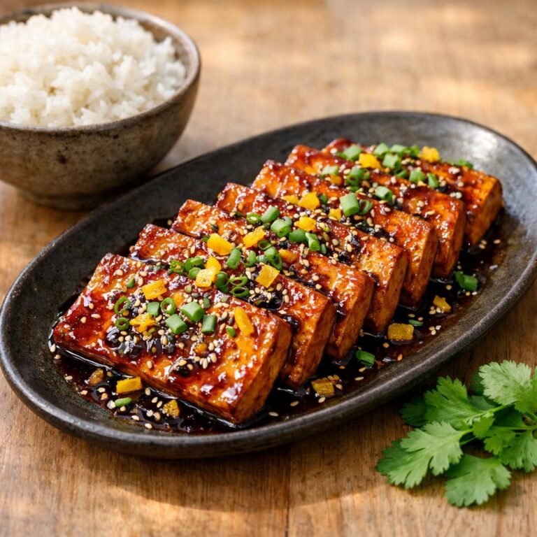 Tofu laqué yuzu confit