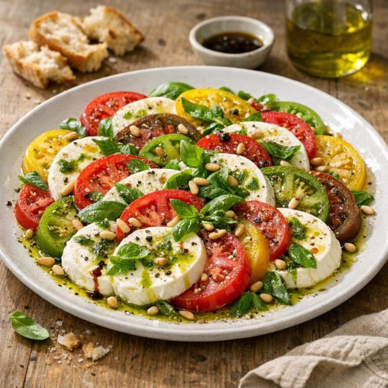Tomates anciennes, mozzarella et huile d'olive au basilic avec Huile d'olive au basilic 25 cl