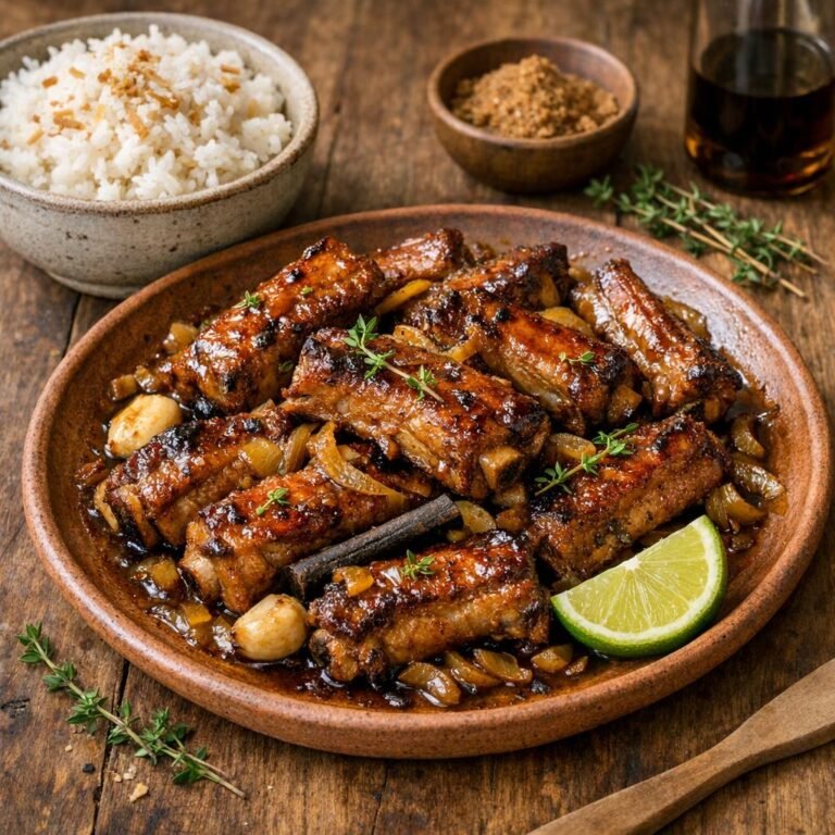 Travers de porc au bois bandé