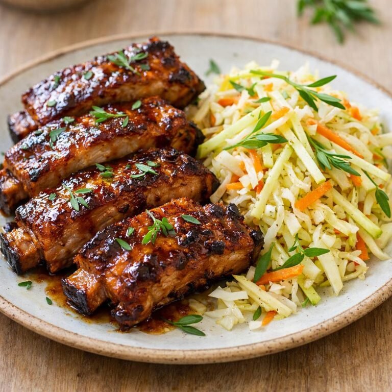 Travers de porc laqué