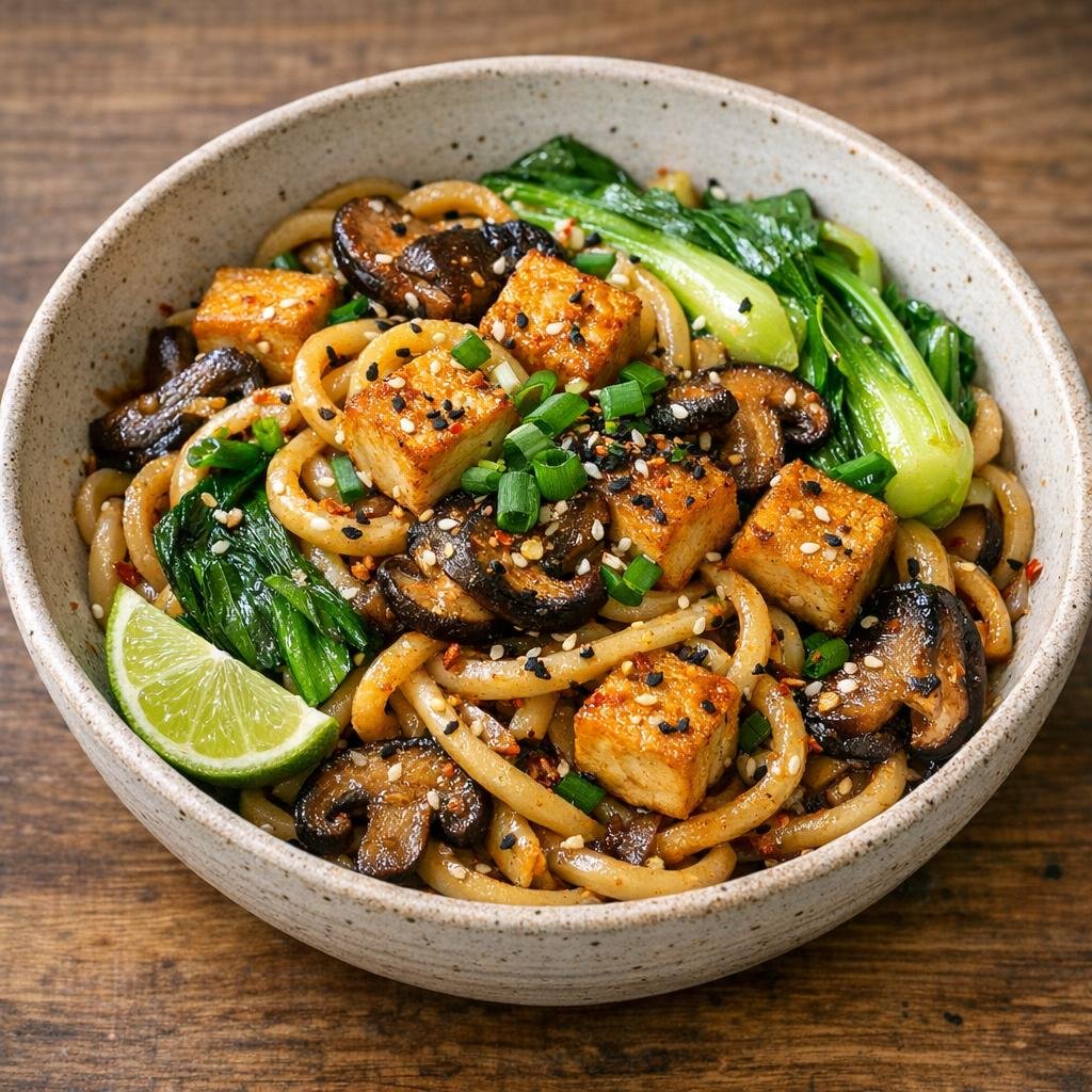 udon sautés shichimi