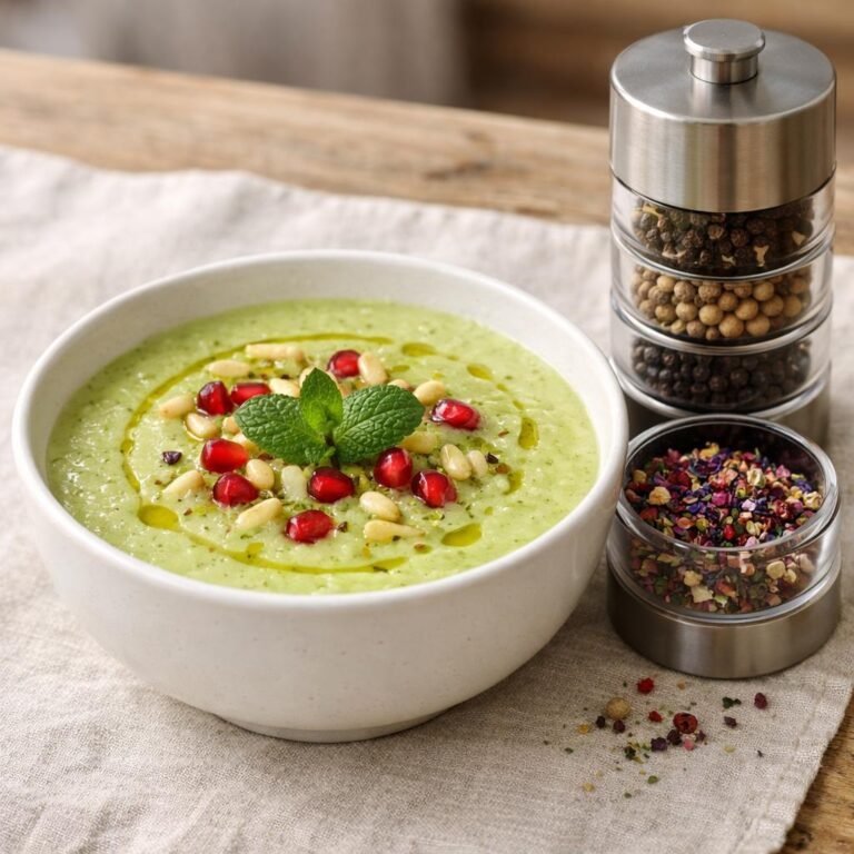 Velouté glacé concombre avocat