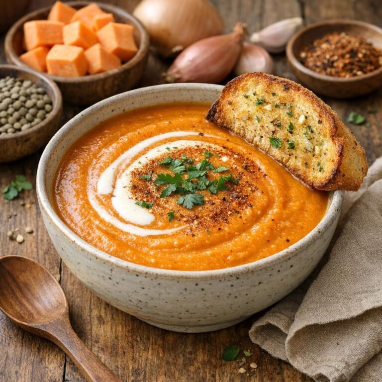 Velouté patate douce fumé