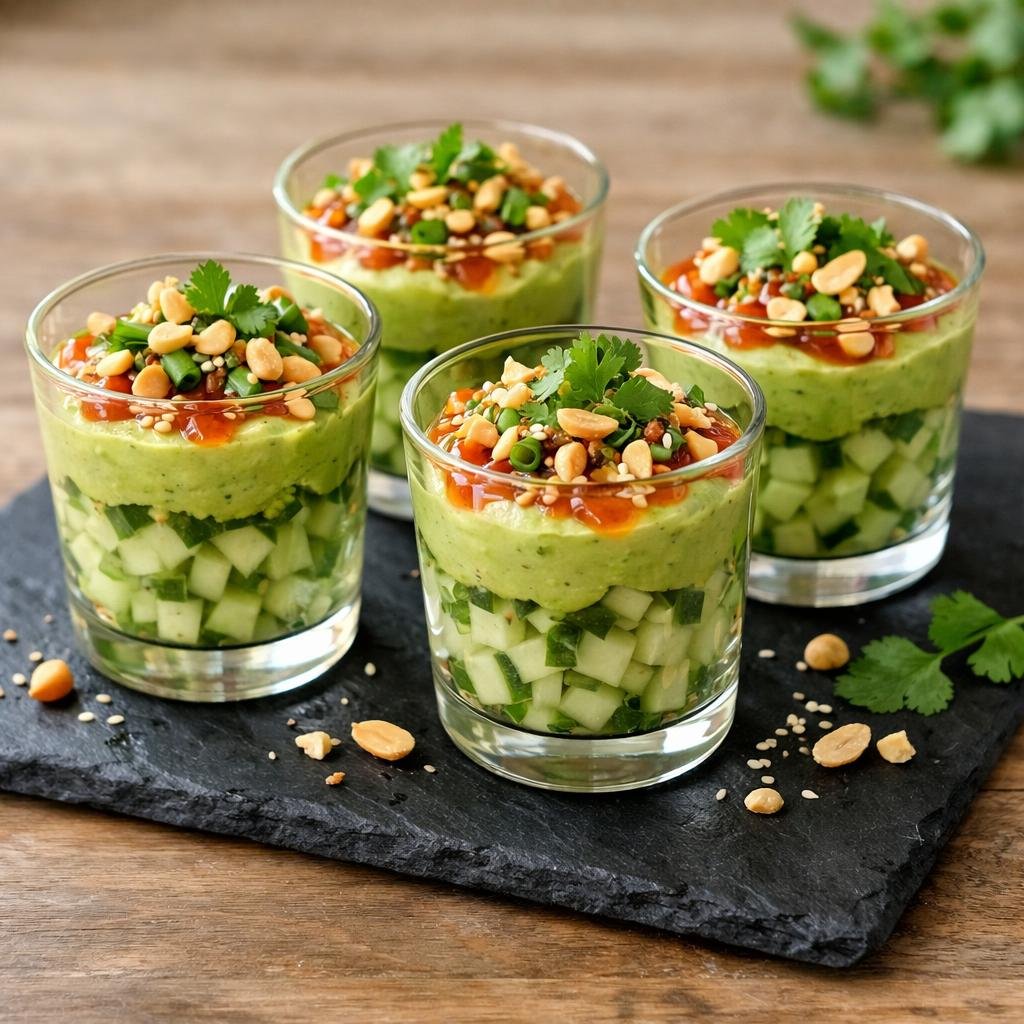 verrines concombre avocat