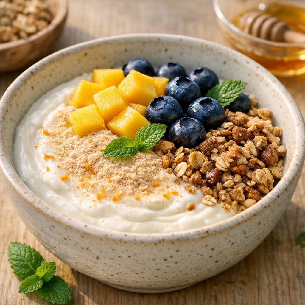 Yaourt au baobab et fruits frais, petit-déjeuner avec Poudre de Baobab – Trésor d’Afrique