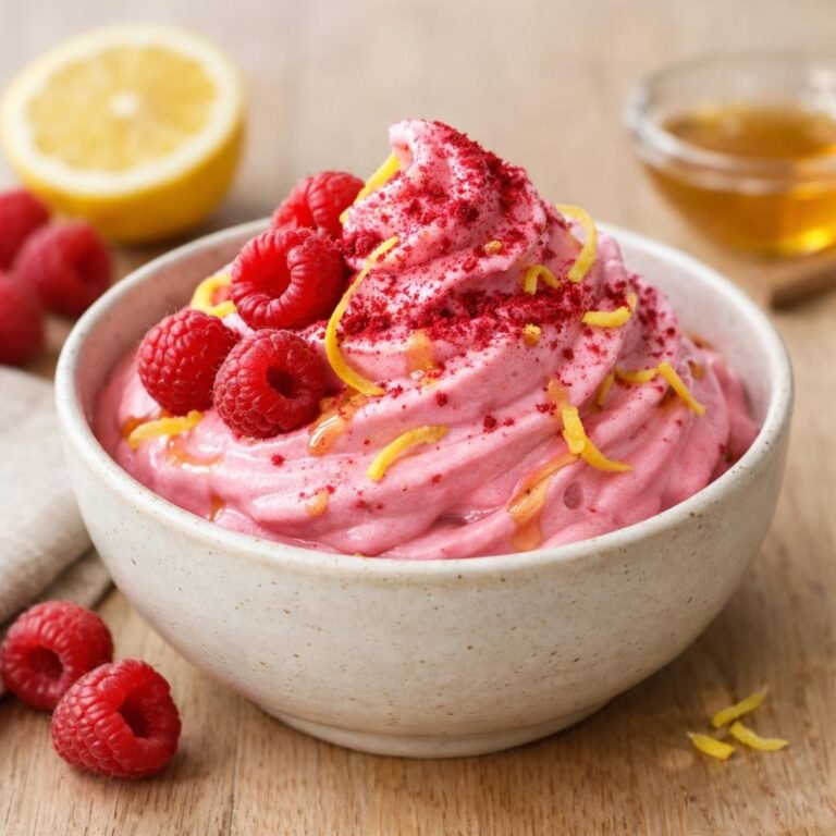 Yaourt glacé framboise-citron