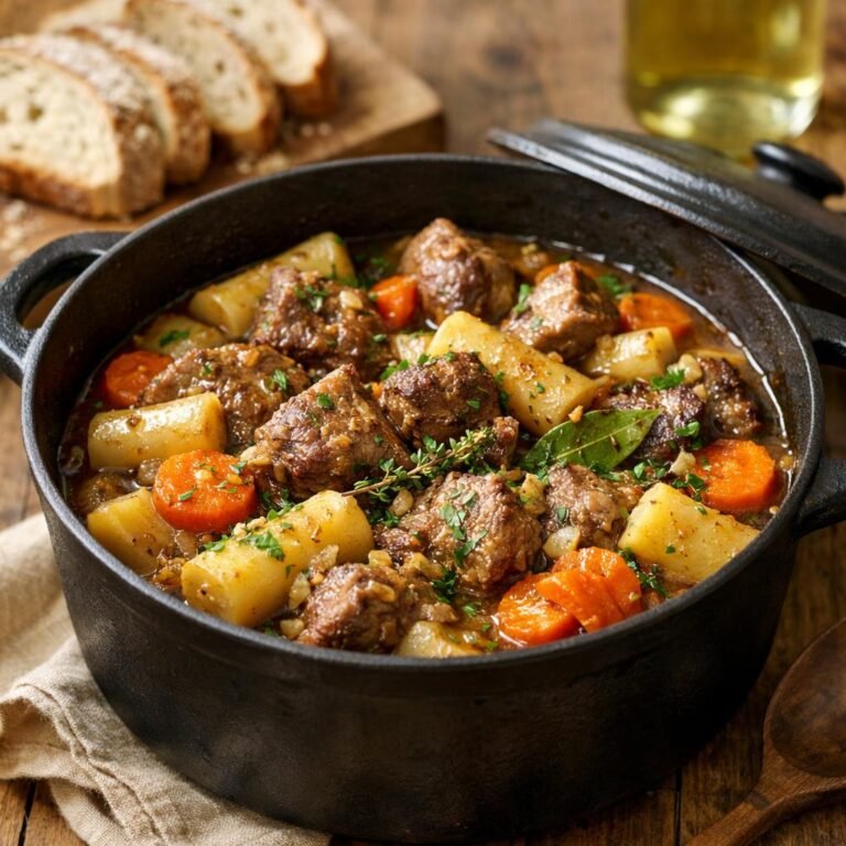 Agneau mijoté aux panais