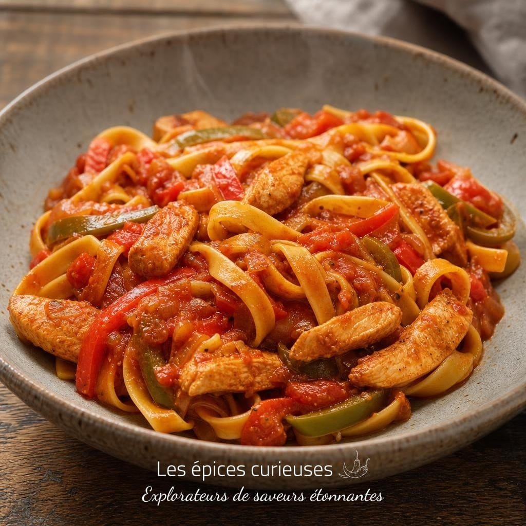 Assemblage de pâtes à la basquaise - Les Épices Curieuses