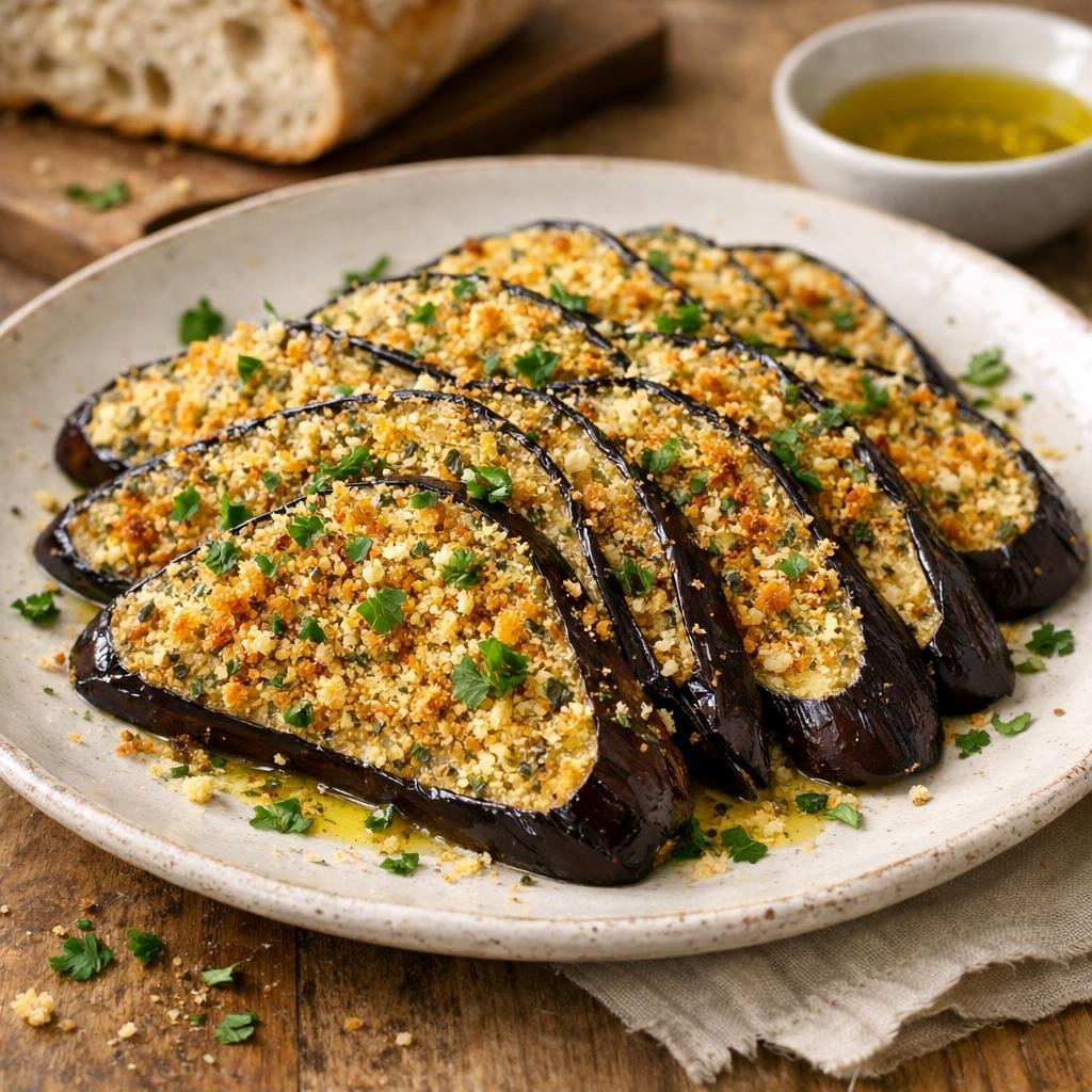 Aubergines grillées gratinées