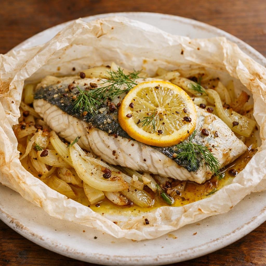 Bar en papillote fenouil