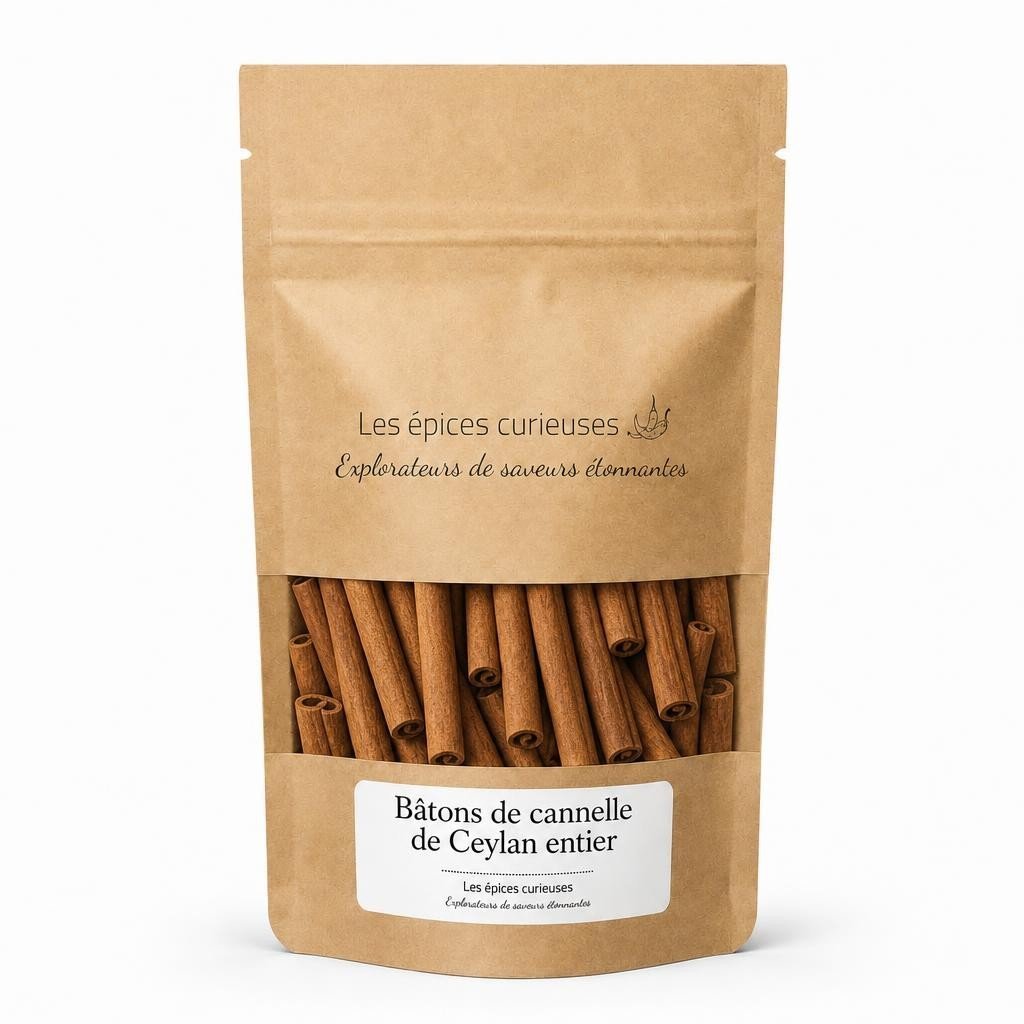 Bâtons de cannelle de Ceylan entier - Packaging - Les Épices Curieuses