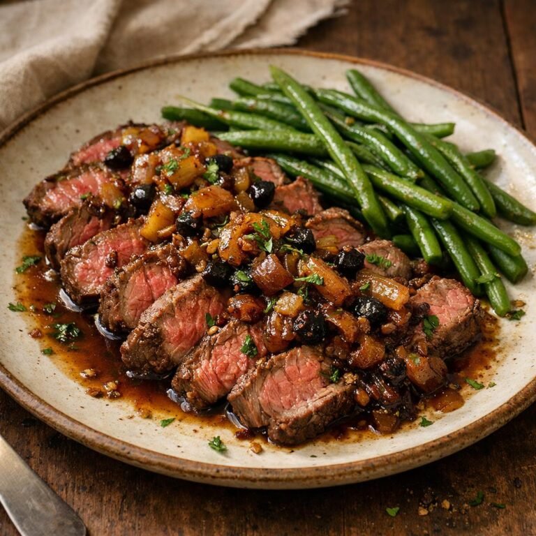 Bavette à l'ail noir