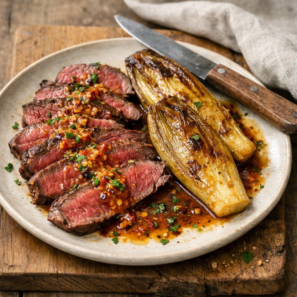 bavette beurre pimenté