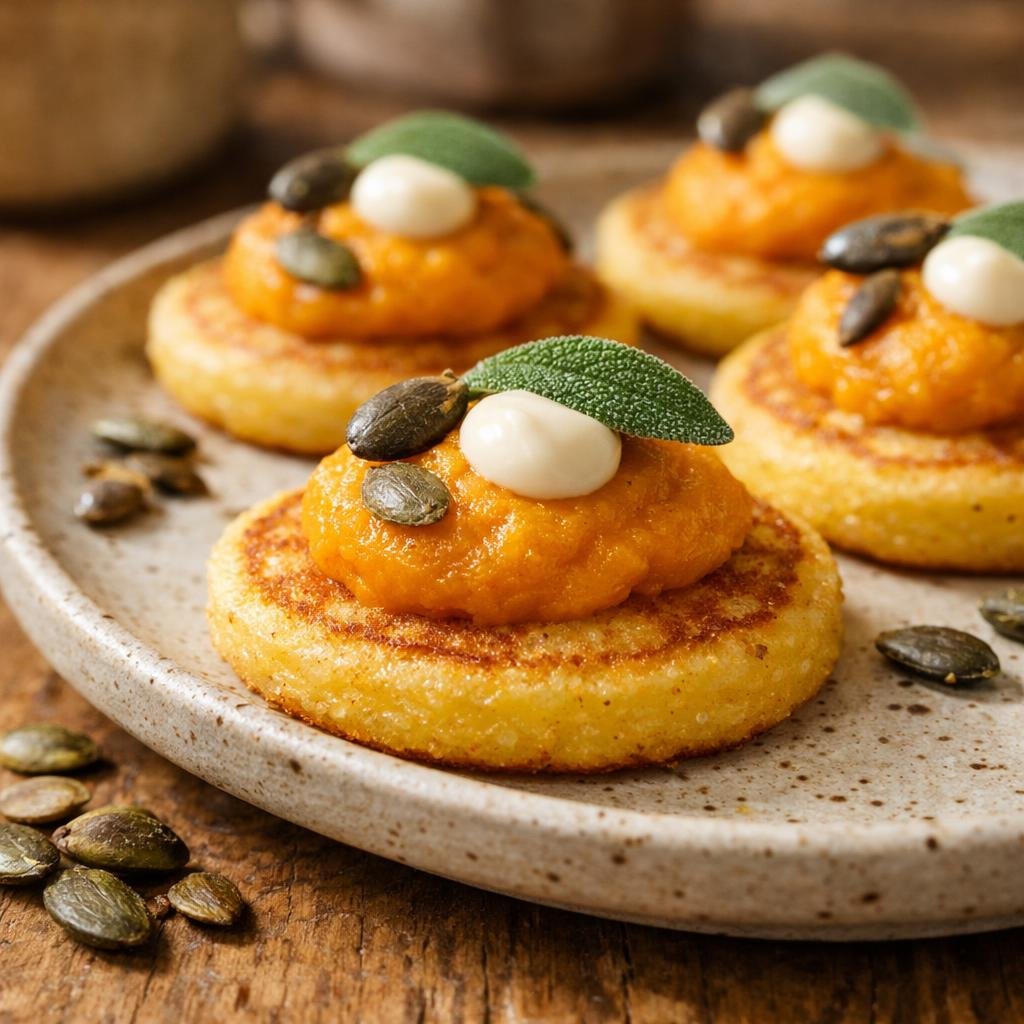 Blinis polenta butternut
